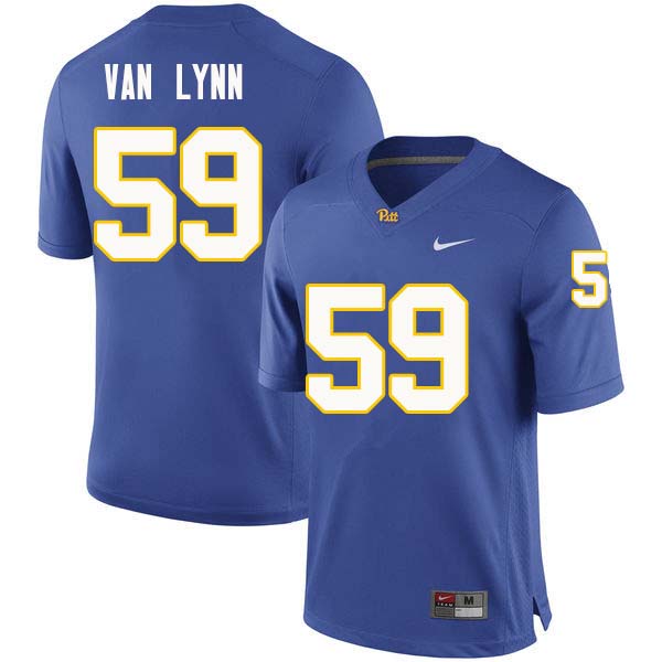 Men #59 Carson Van Lynn Pittsburgh Panthers College Football Jerseys Sale-Royal